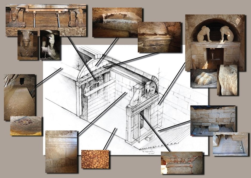 Amphipolis: Photo that shows the inside of the tomb