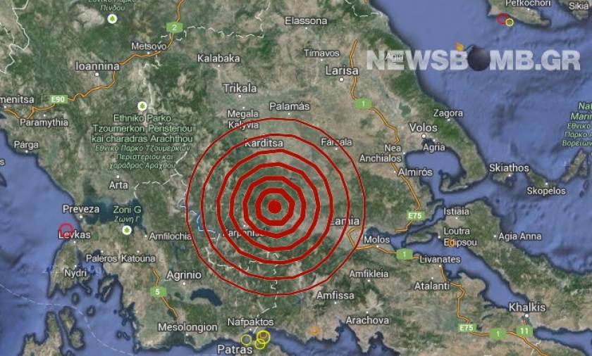 Σεισμός 3,8 Ρίχτερ βορειοανατολικά του Καρπενησίου