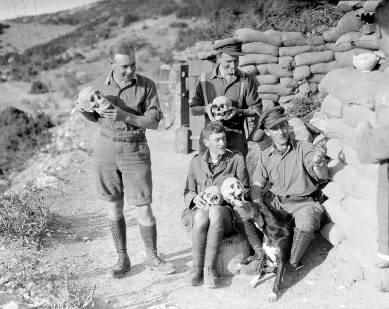 English soldiers at the Lion of Amphipolis