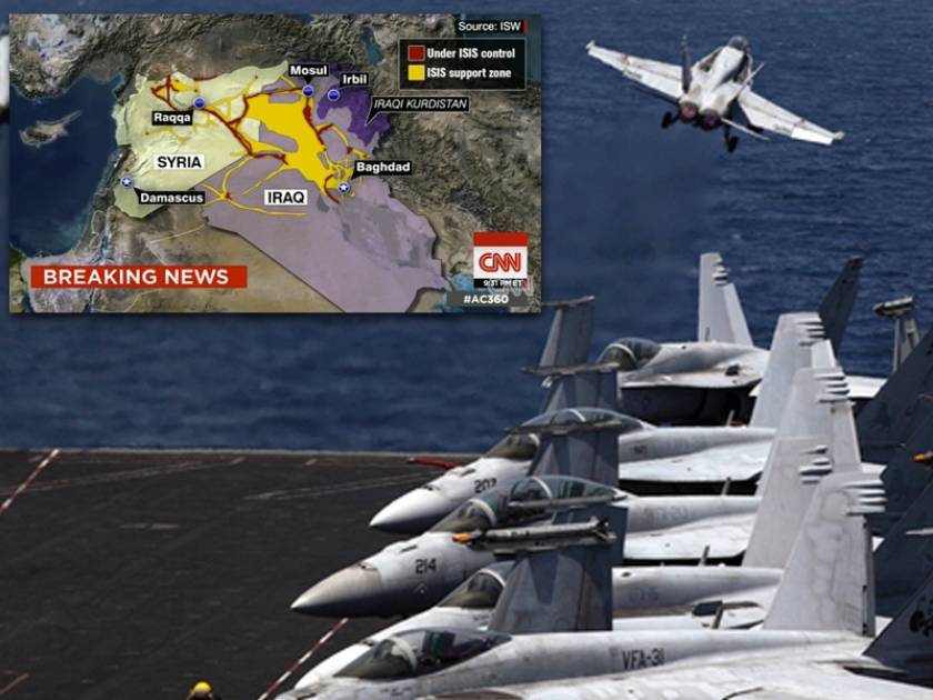 Οι ΗΠΑ βομβαδίζουν θέσεις του Ισλαμικού Κράτους στη Συρία (pics+vids)