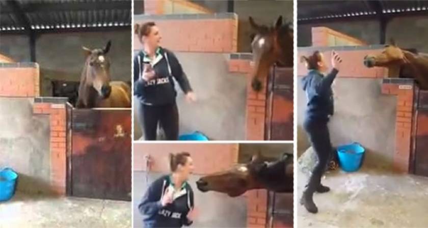 Κοπέλα και άλογο σε απίθανο χορευτικό (Video)