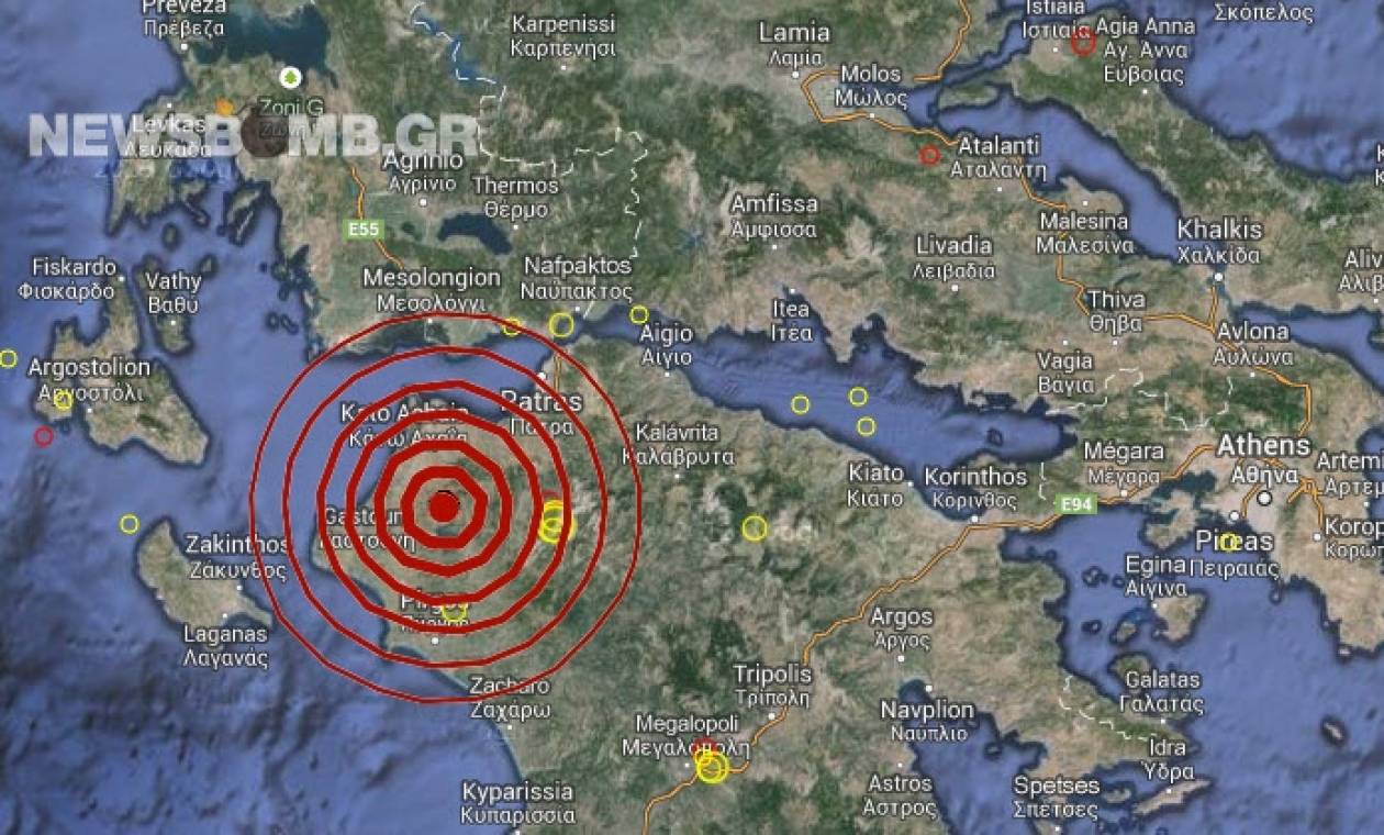 Σεισμός 4,0 Ρίχτερ μεταξύ Πύργου Ηλείας και Πάτρας