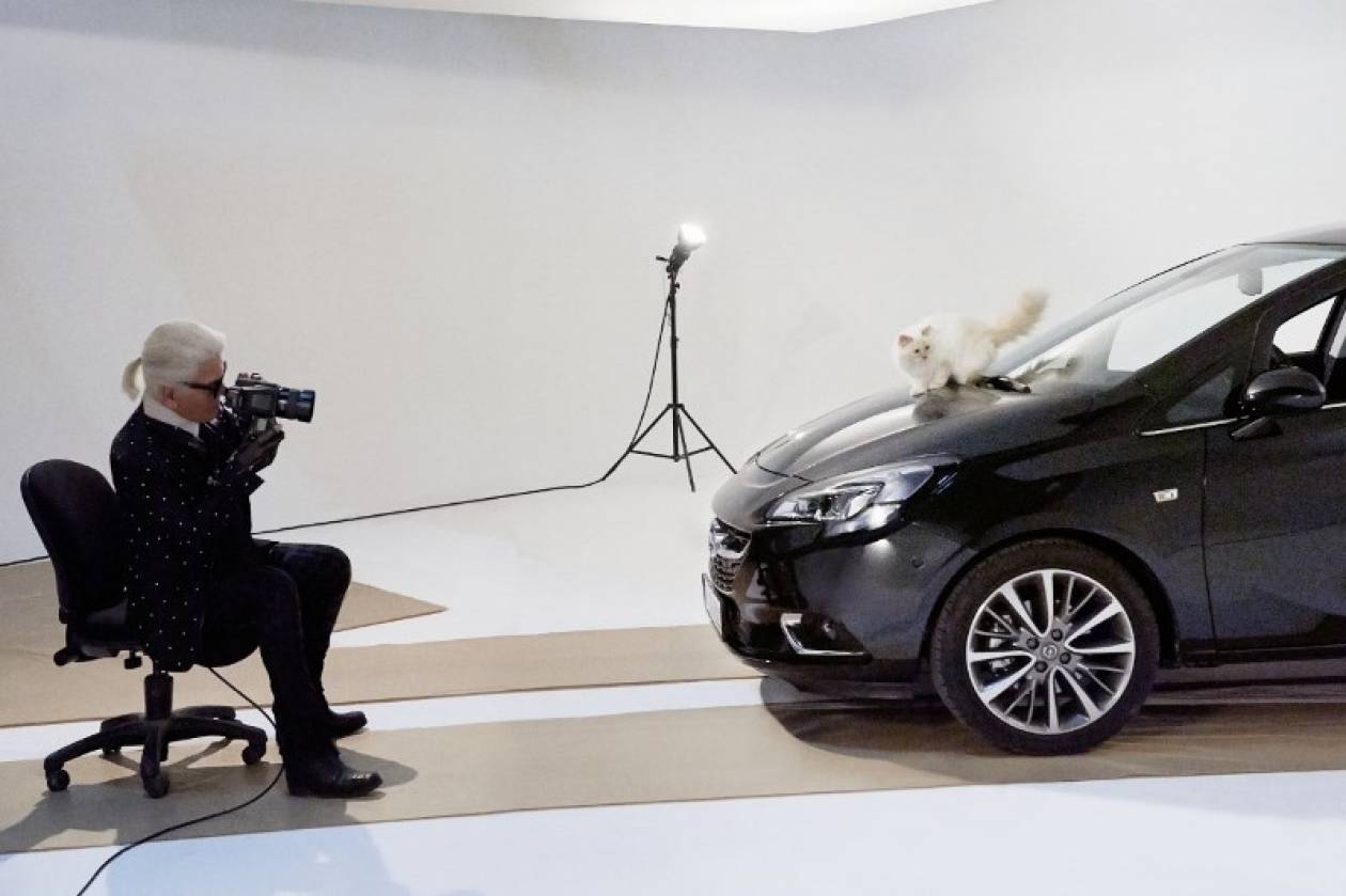 Opel: Το Corsa και η Choupette Ποζάρουν για τον Karl Lagerfeld