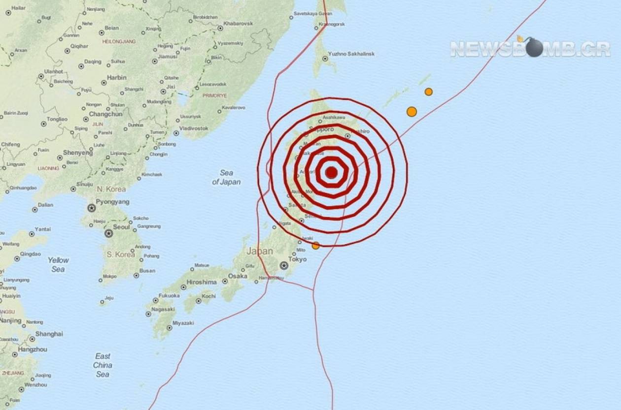 Ισχυρός σεισμός 6,3 Ρίχτερ ανατολικά της Ιαπωνίας