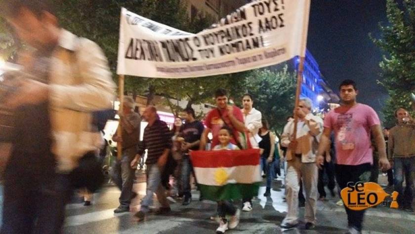 Θεσσαλονίκη: Συλλαλητήριο αλληλεγγύης στον κουρδικό λαό