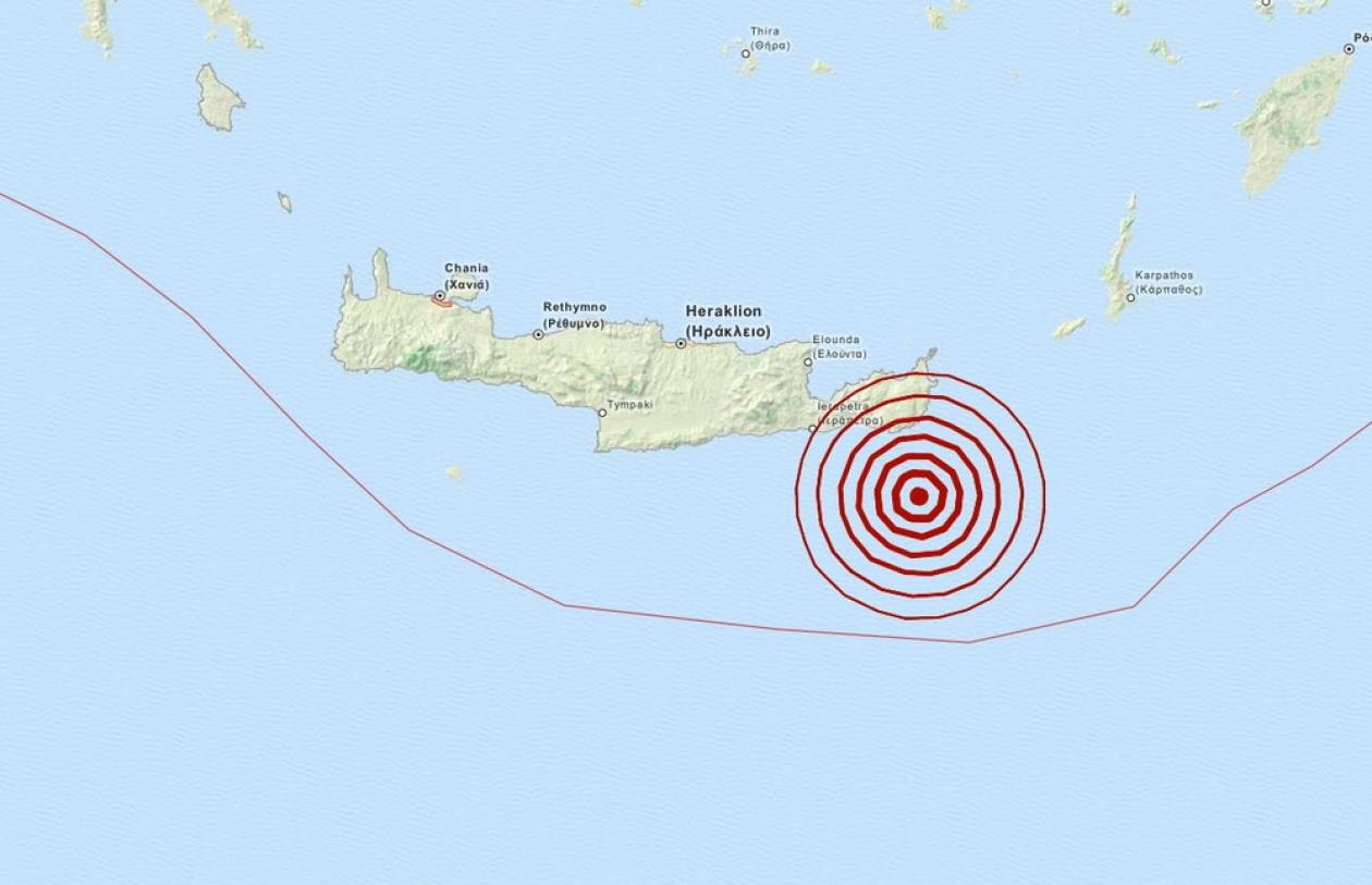 Σεισμός 3,5 Ρίχτερ νότια του Λασιθίου