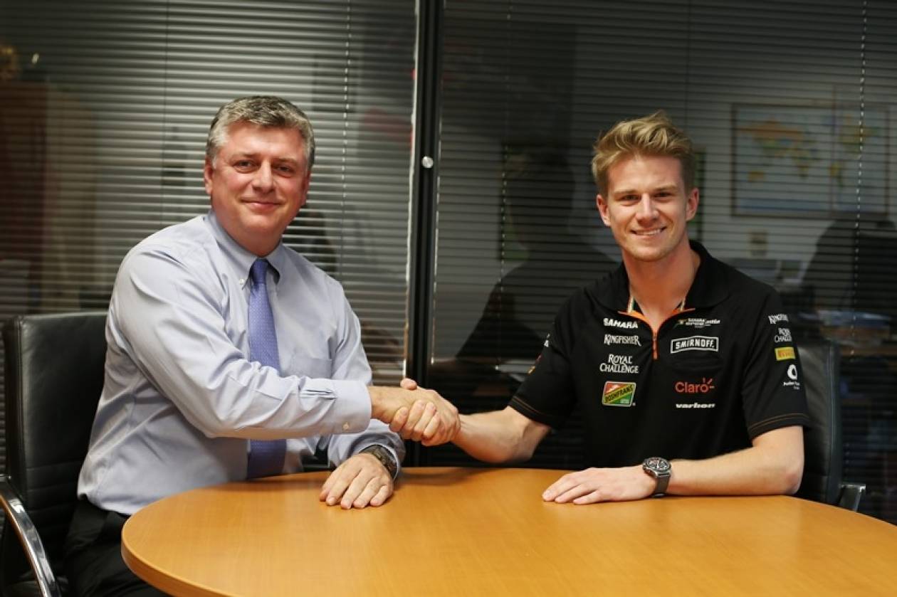 F1: Ο N. Hulkenberg ανανέωσε με τη Force India για το 2015