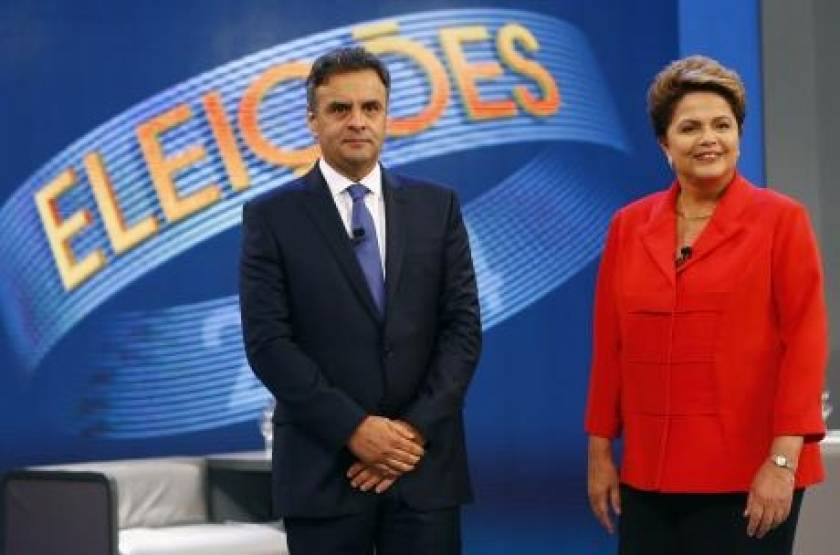 Βραζιλία: Μικρή η διαφορά Ρούσεφ- Νέβες λίγο πριν τον β' γύρο των προεδρικών εκλογών