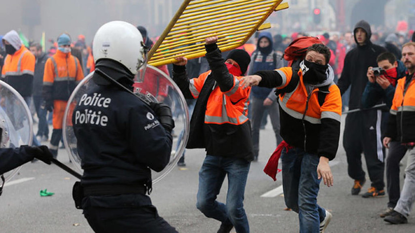 Βέλγιο: Τραυματίες σε διαδήλωση κατά της λιτότητας