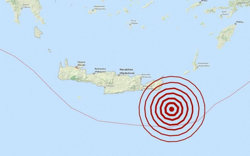 Σεισμός 4,2 Ρίχτερ νοτιοανατολικά της Κρήτης