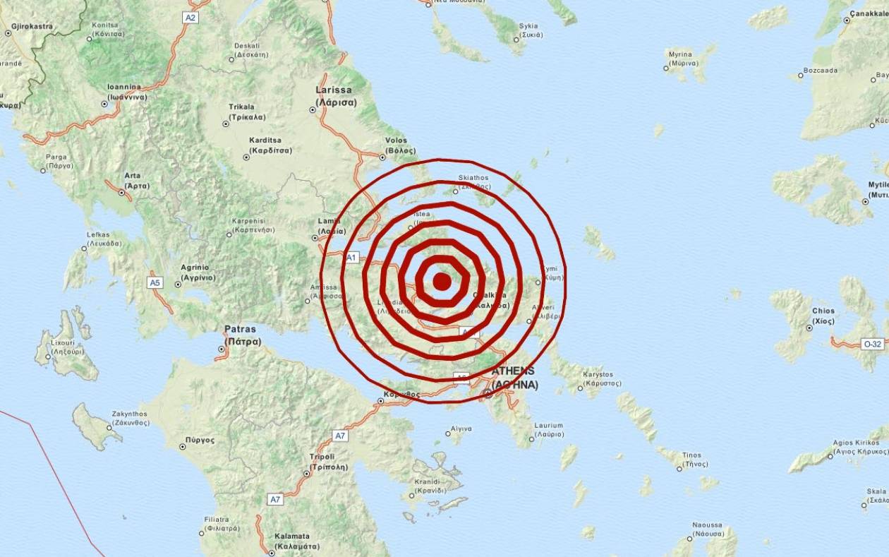 Διπλός σεισμός 5,1 Ρίχτερ βόρεια της Χαλκίδας