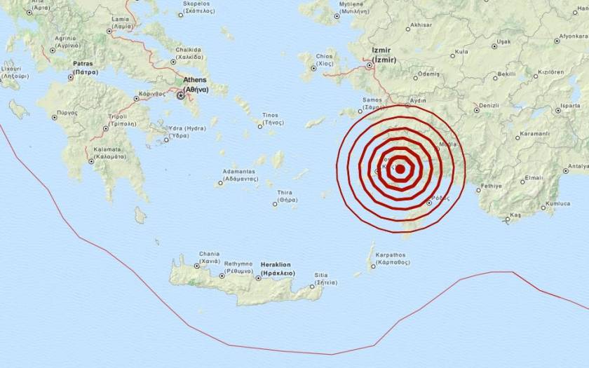 Τώρα: Σεισμός 3,8 Ρίχτερ ανατολικά της Κω