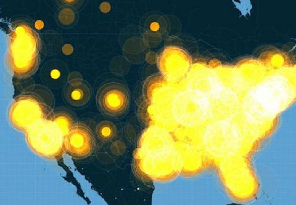 Φέργκιουσον:Διαδραστικό γράφημα  με την «έκρηξη» στο twitter