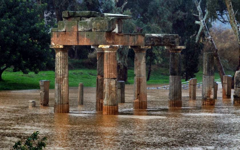 Πλημμύρισε ο ναός της Αρτέμιδας στη Βραυρώνα