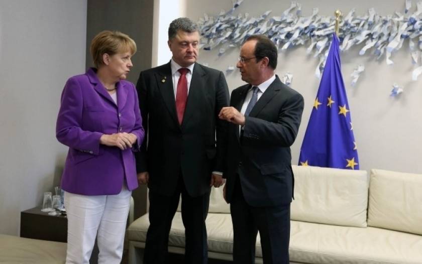 Ολάντ, Μέρκελ και Ποροσένκο συζήτησαν για την Ουκρανία