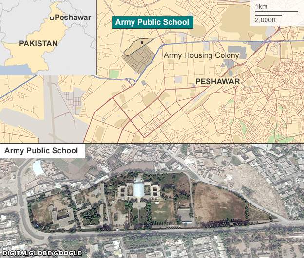pakistan army school attack 624map