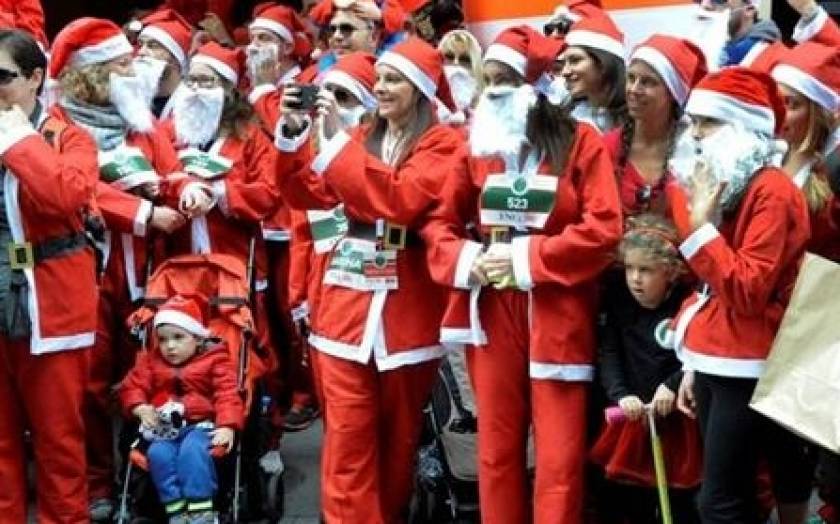 Santa run in Thessaloniki