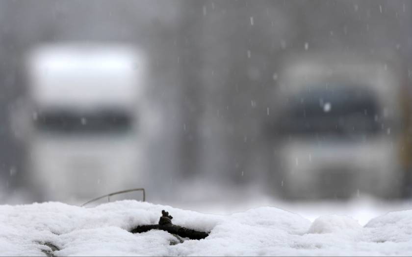 Τρίπολη: Απαγορεύτηκε η κυκλοφορία φορτηγών λόγω χιονόπτωσης