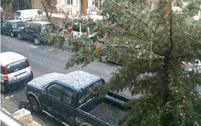 Κακοκαιρία: Χιόνια στο κέντρο του Ηρακλείου!