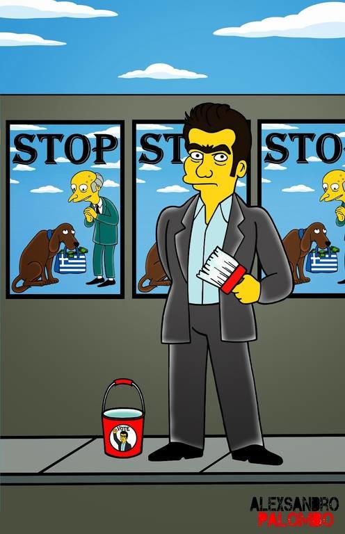 Ο σκιτσογράφος των Simpsons σχεδιάζει τον Τσίπρα (photos)