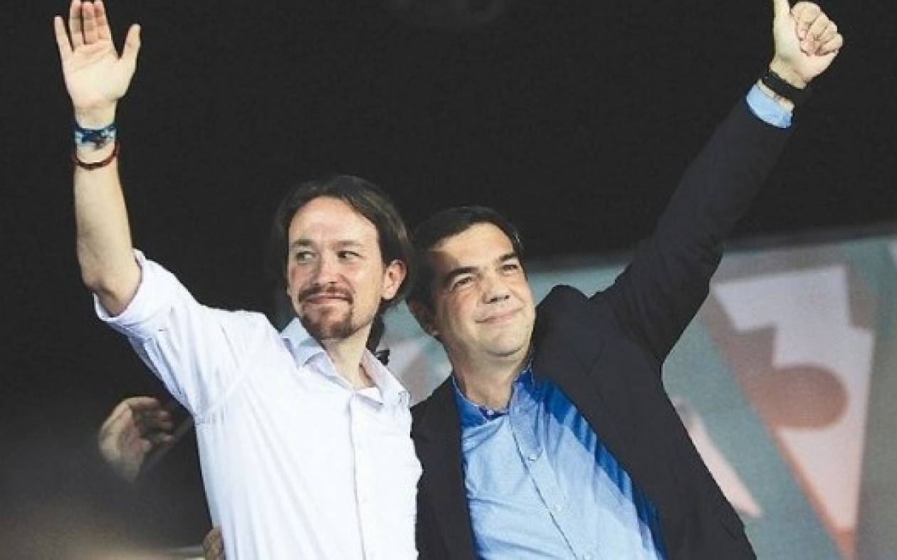 Εκλογές 2015: O P. Iglesias του Podemos παρών στην κεντρική ομιλία Τσίπρα
