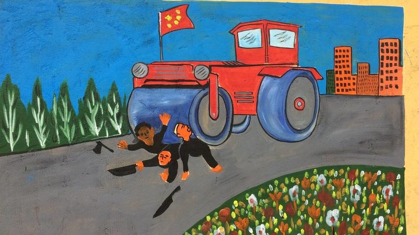 Κίνα: Γκράφιτι στους δρόμους των Ουιγούρων (photos)