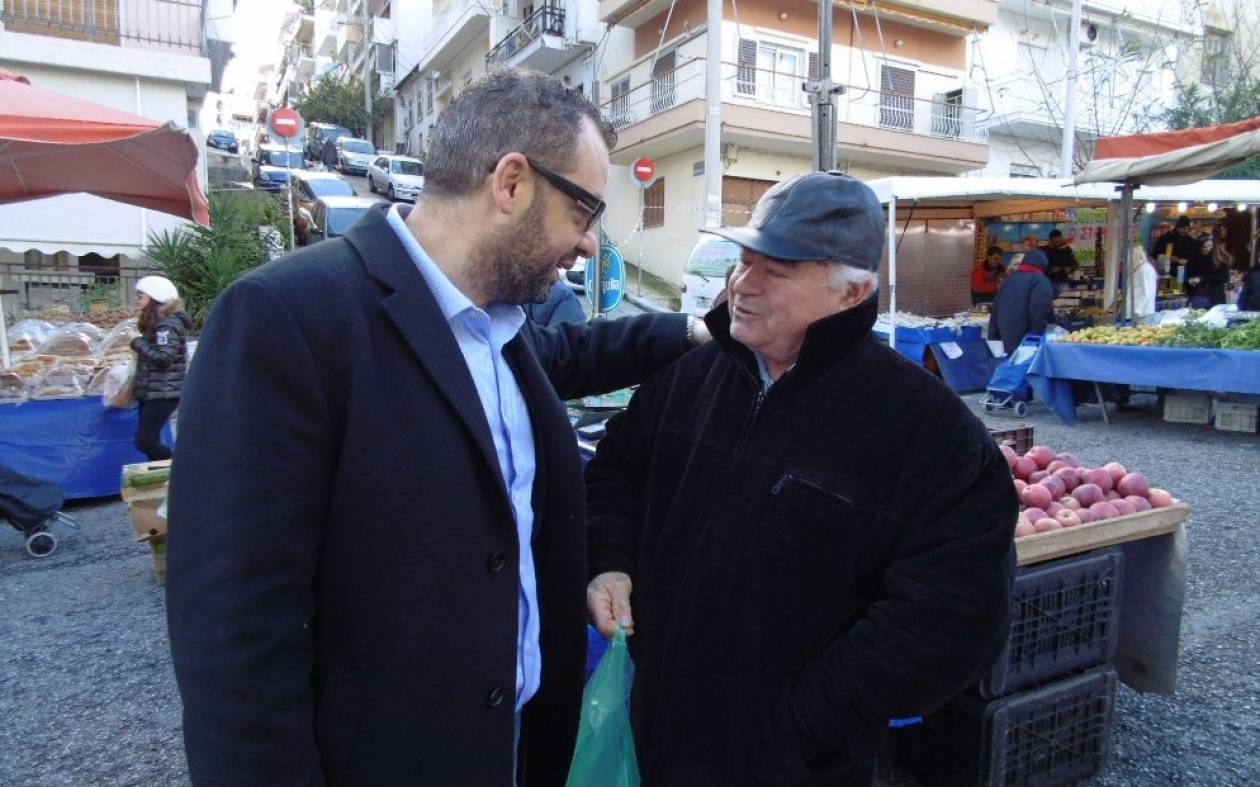 Εκλογές 2015 - Σε λαϊκή στο Χατζηκυριάκειο ο Γιώργος Χρηστοφορίδης