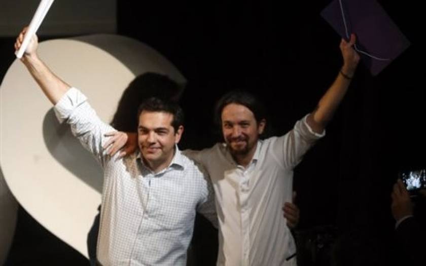 Εκλογές 2015: Στο πλευρό του Αλέξη Τσίπρα ο ηγέτης του Podemos
