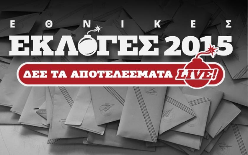 Αποτελέσματα εκλογών 2015 στο 78,03 της εκλογικής περιφέρειας Σερρών