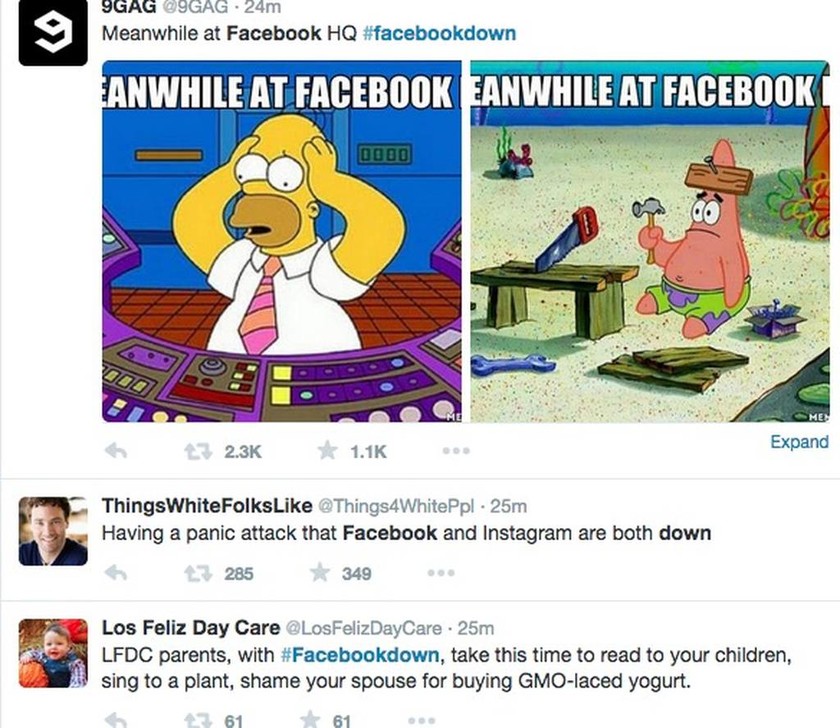 Το Facebook έπεσε και το Twitter... σπάει πλάκα! (photos)