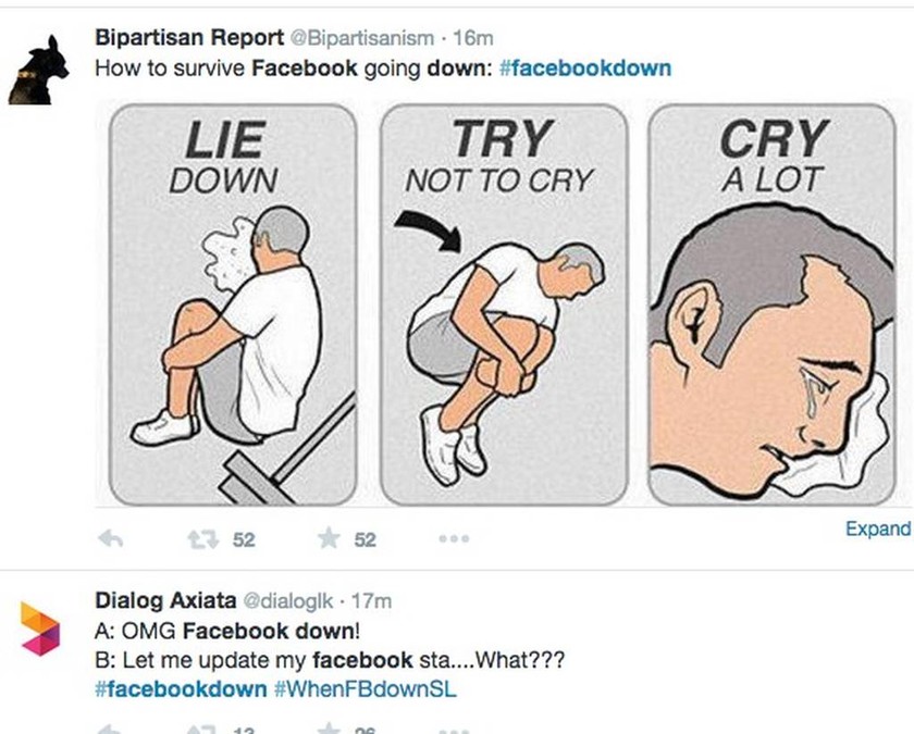 Το Facebook έπεσε και το Twitter... σπάει πλάκα! (photos)