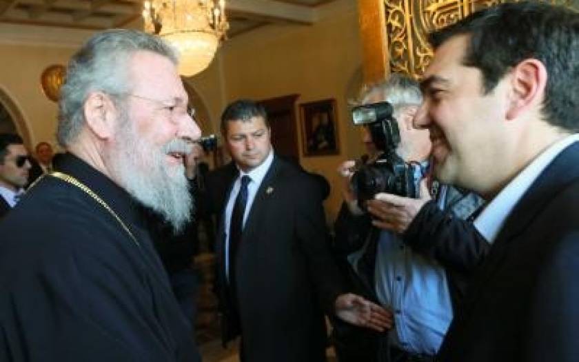 Κύπρος: Συνάντηση Τσίπρα με τον Αρχιεπίσκοπο Χρυσόστομο