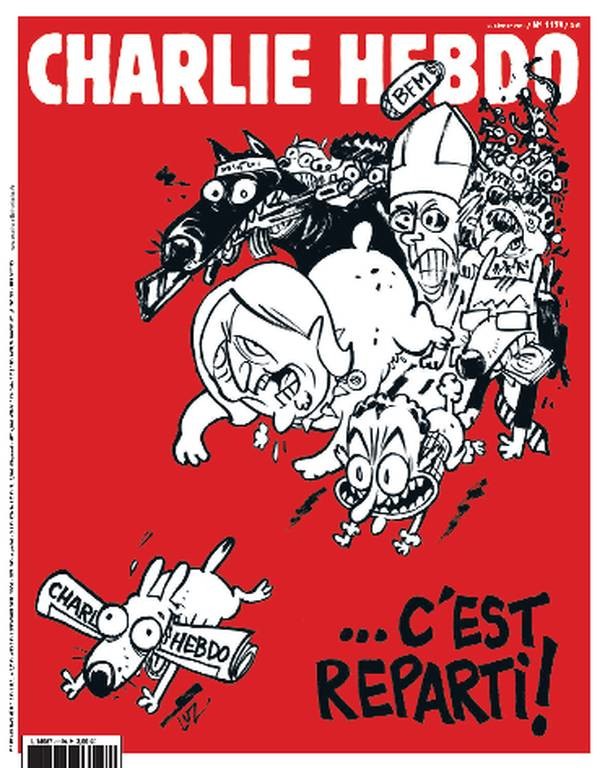 «Αρχίζουμε πάλι»: Το νέο φύλλο του Charlie Hebdo
