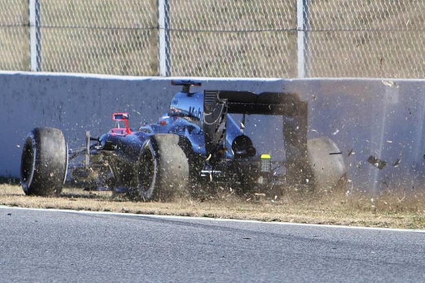 Το ατύχημα έγινε στην πίστα Μοντμελό στη Βαρκελώνη κατά τη διάρκεια των δοκιμών προετοιμασίας της F1