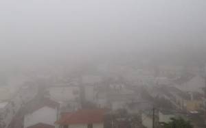 Πυκνή ομίχλη στη Λαμία