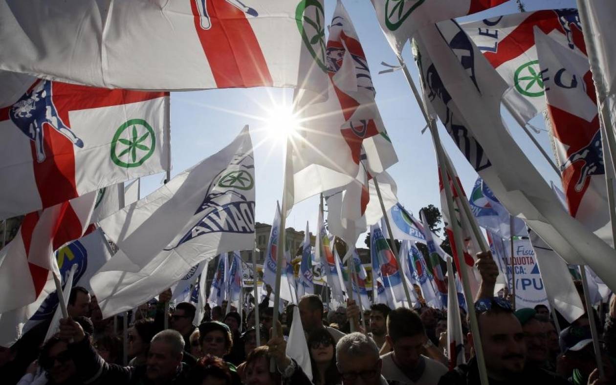 Ιταλία: Ειρηνικές οι διαδηλώσεις Αριστεράς και Λέγκας του Βορρά