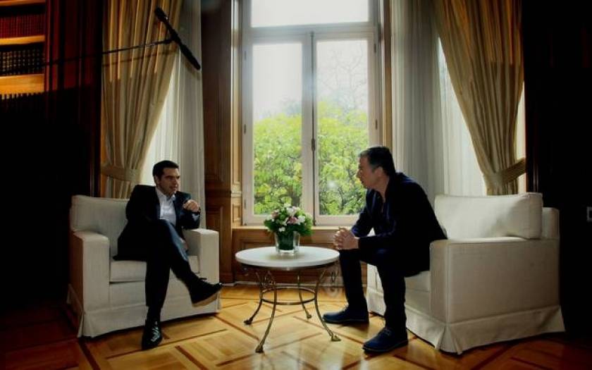 PM Tsipras briefed by Potami leader Theodorakis