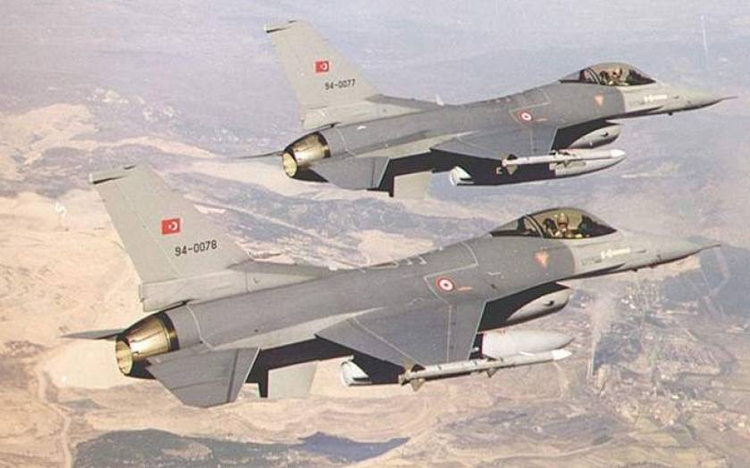 Σωρεία παραβιάσεων του εθνικού εναέριου χώρου από τουρκικά μαχητικά