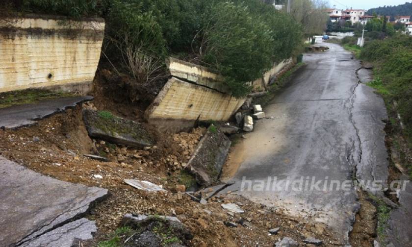 Χαλκιδική: Προβλήματα από την κακοκαιρία στο δήμο Κασσάνδρας (photos)