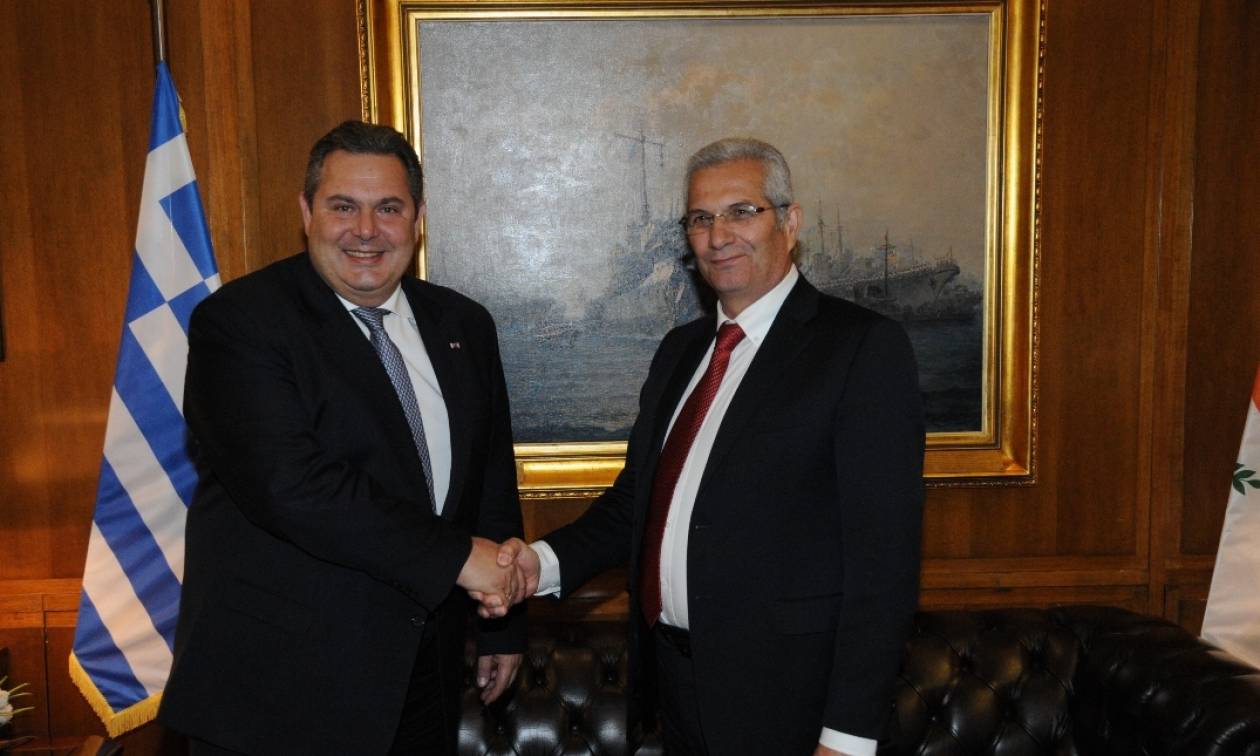 Συνάντηση Καμμένου με τον γενικό γραμματέα του ΑΚΕΛ, Άντρο Κυπριανού