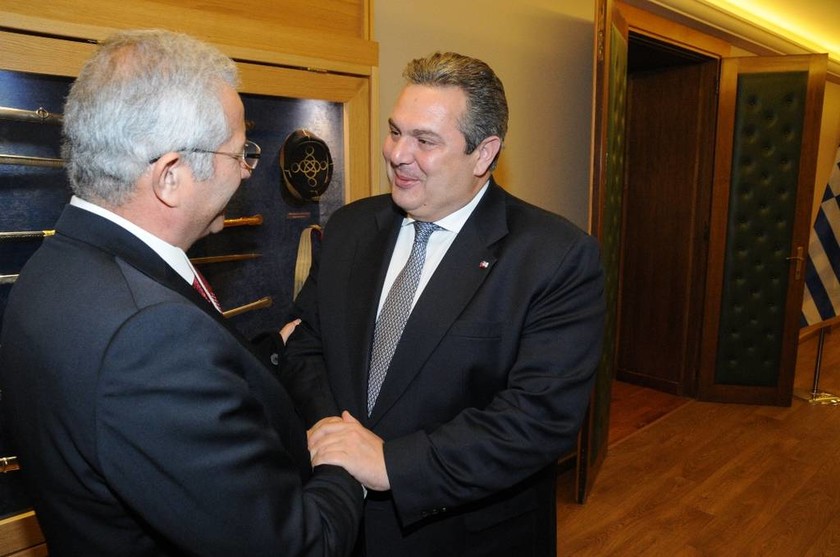 Συνάντηση Καμμένου με τον γενικό γραμματέα του ΑΚΕΛ, Άντρο Κυπριανού
