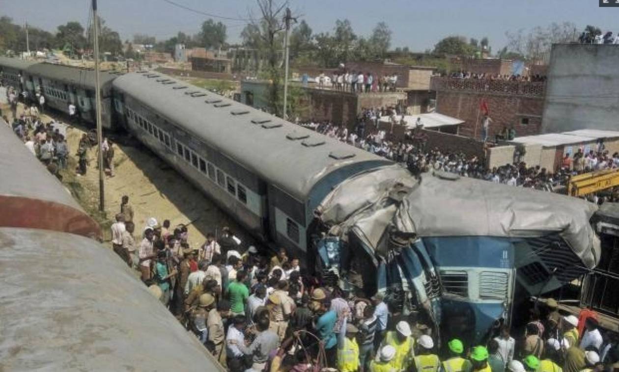 Ινδία: Δεκάδες νεκροί από εκτροχιασμό τρένου (video)