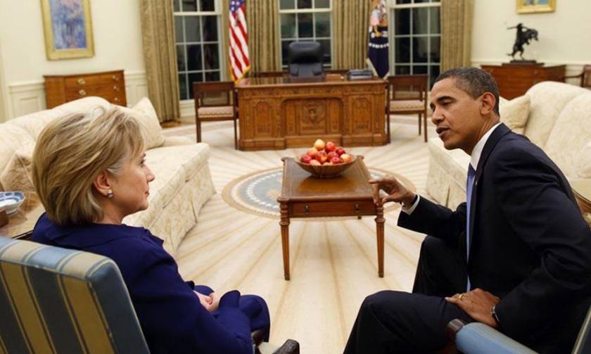 Συνάντηση με… συμβολισμούς μεταξύ Ομπάμα και Κλίντον στο Λευκό Οίκο