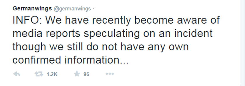Συντριβή αεροπλάνου Γαλλία: «Δεν έχουμε επίσημη πληροφόρηση», αναφέρει η Germanwings