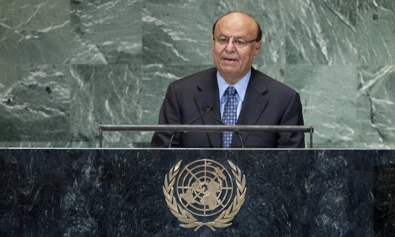 Ο πρόεδρος της Υεμένης ζητά από τον ΟΗΕ να εγκρίνει ψήφισμα για στρατιωτική δράση