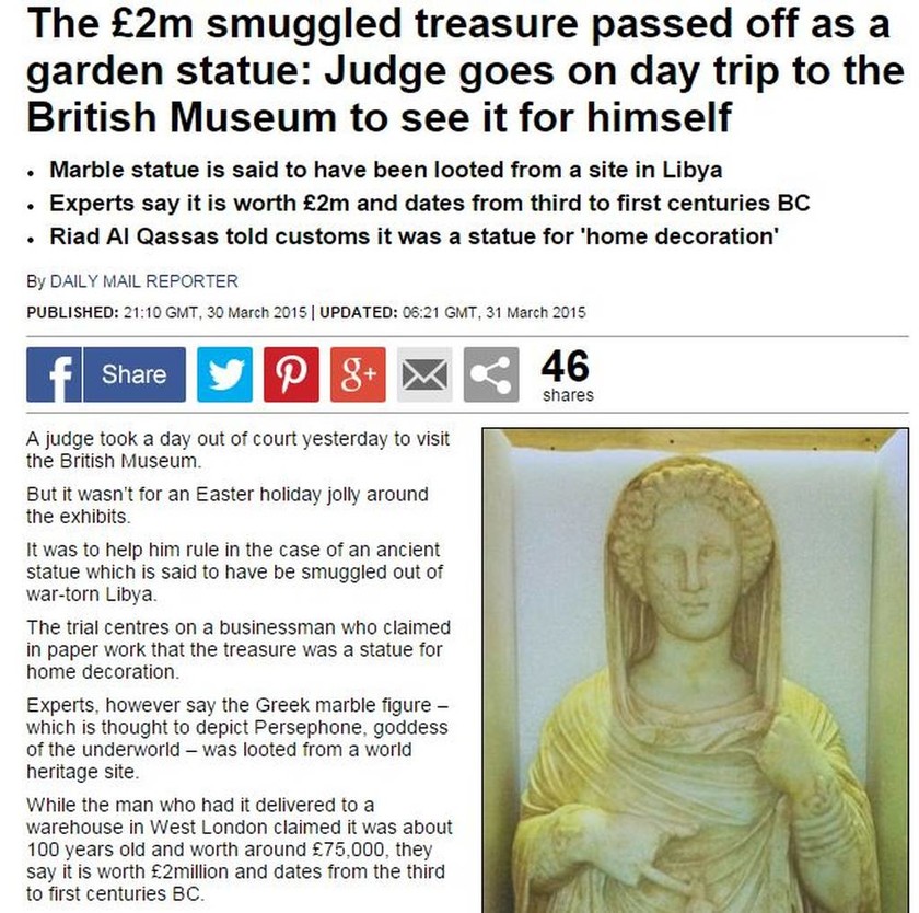 Βρετανικό Μουσείο: «Δικαστήριο» για σπανιότατο ελληνικό άγαλμα