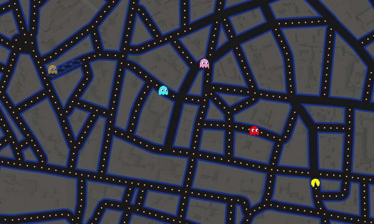 Παίξε το θρυλικό Pac-Man μέσα από το Google Maps!