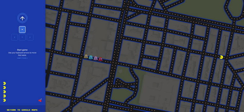 Παίξε το θρυλικό Pac-Man μέσα από το Google Maps!