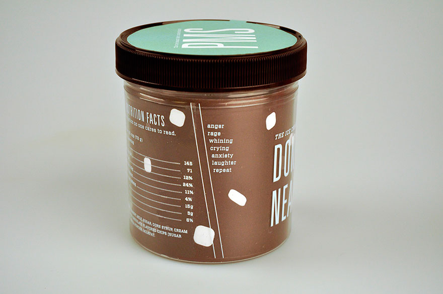 pms ice cream label graphic design parker jones 9