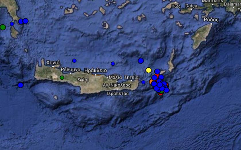 Πέντε δυνατοί μετασεισμοί τα ξημερώματα στην περιοχή μεταξύ Κρήτης και Κάσου (pics)